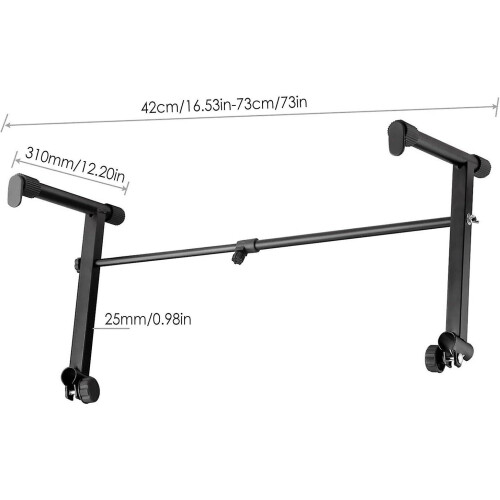Universal Double Keyboard Stand - Second Tier Electronic Organ Holder Rack 1