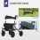 Homcom HOMCOM Rollator Walker with Seat, Backrest, Bag, All-terrain Wheels 3
