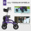 Homcom HOMCOM Rollator Walker with Seat, Backrest, Bag, All-terrain Wheels 4