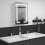 Living And Home Rectangular Dimmable LED Bathroom Mirror Cabinet 1