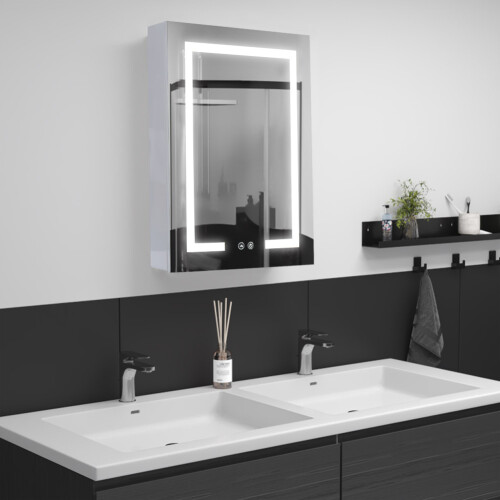 Living And Home Rectangular Dimmable LED Bathroom Mirror Cabinet