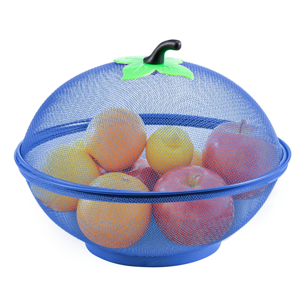 Fruits Bowl Basket Kitchen Dishwashing Drain Basket (Blue)