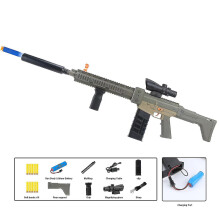 (Red) Realistic Toy Gun For Nerf Guns Darts Automatic Sniper Rifle With Scop