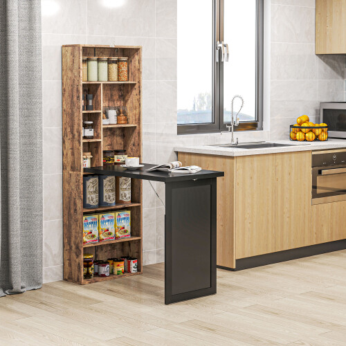 Homcom HOMCOM Convertible Desk with Blackboard, Multi-function, Rustic Brown 1