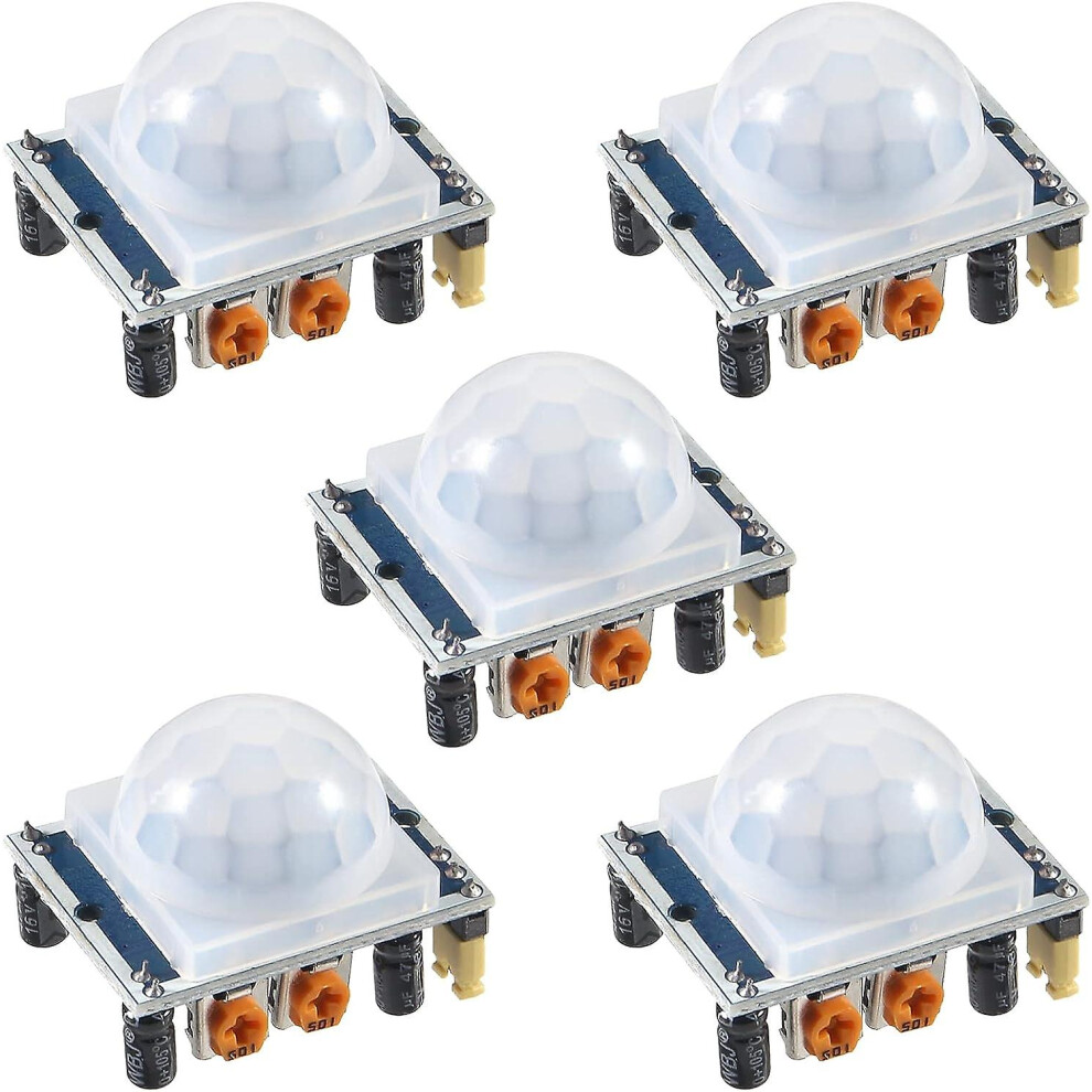 5Pcs Hc-Sr501 Pir Infrared Sensor Ir Human Body Motion Module For Arduino For Raspberry Pi (Blue) 7364070910328