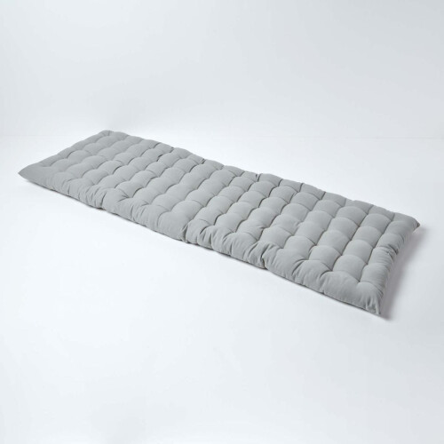 Homescapes (Three Seater, Grey) Bench Cushion