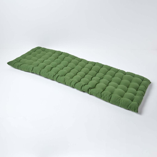 Homescapes (Three Seater, Dark Olive) Bench Cushion