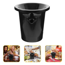 1pcs Creative Wine Tasting Spittoons Wine Spittoons Wine Dump Buckets (black) -bp
