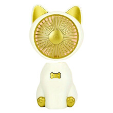 (white) Usb Rechargeable Cat Handheld Desktop Fan Is Cute Portable Silent And Holiday Gift