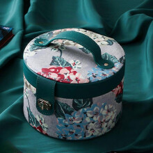 (Green) Vintage Jewelry Box Travel Jewelry Display Storage Case With 2 Layers
