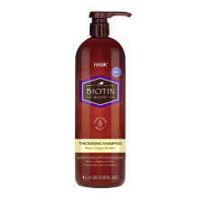 Hask Biotin Boost Thickening Shampoo 1L |Adds Volume & Strength |Thickens Fine Hair |Nourishing Formula |Sulfate-Free |For All Hair Types