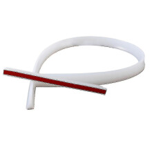 (2.5M, Transparent) Shower Door Dam Water Stopper Collapsible Shower Threshold Water Barrier Waterproof Strip