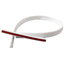 (0.5M, White) Shower Door Dam Water Stopper Collapsible Shower Threshold Water Barrier Waterproof Strip