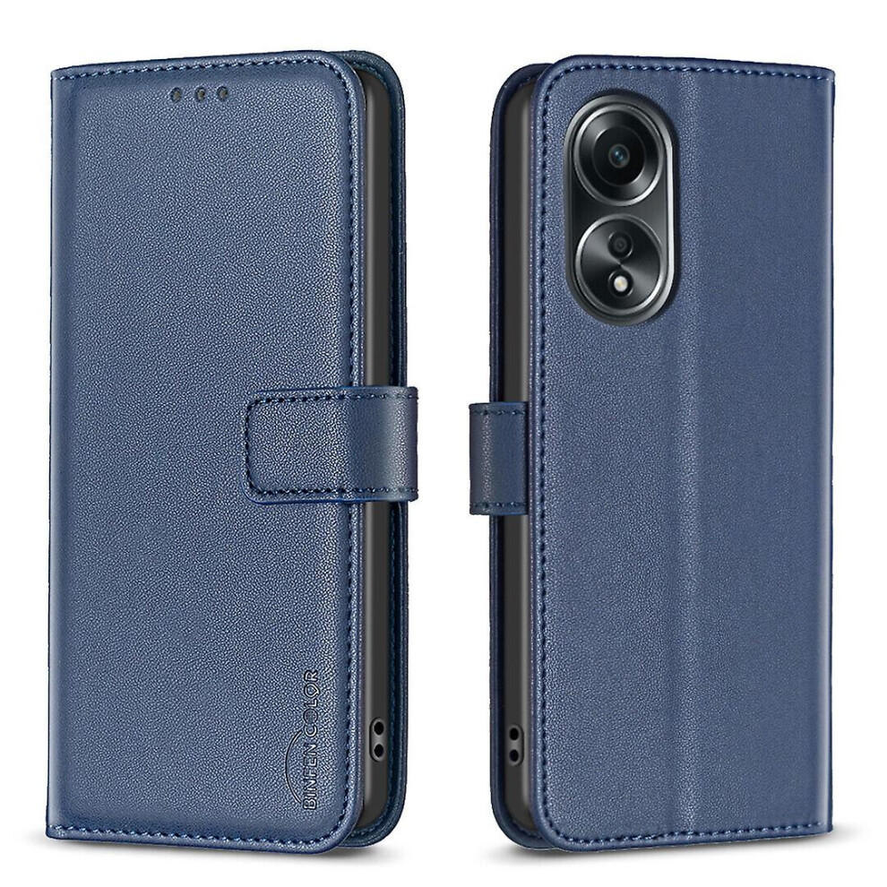 (Blue) Compatible With Oppo A58 4G/A98 5G Case Magnetic Leather Flip Wallet Cover For Oppo A58 4G/A98 5G Blue 7364070850594