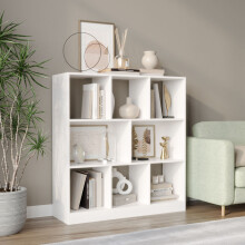 (White) 8 Cube Asymmetrical Storage Cabinet Wooden Bookcase Shelve Square Organiser