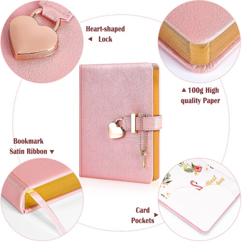 Heart Shaped Lock Diary With Key 1