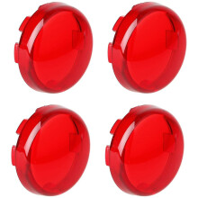 (Red) Bullet Turn Signal Light Lens Cover Compatible With Harley Sportster Street Glide Road King Softail