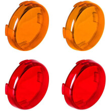 (Amber red) Bullet Turn Signal Light Lens Cover Compatible With Harley Sportster Street Glide Road King Softail