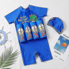 (Style 23, M 80-90cm 7.5-12.5kg) Kids Swimsuit Float Suit Adjustable Buoyancy Cartoon Swimsuit Cap Beach Swimsuit Boys Girls Swimwear