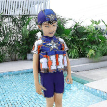 (Style 10, XL 100-110cm 15-20kg) Kids Swimsuit Float Suit Adjustable Buoyancy Cartoon Swimsuit Cap Beach Swimsuit Boys Girls Swimwear