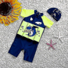 (Style 5, S 70-80cm 5-7.5kg) Kids Swimsuit Float Suit Adjustable Buoyancy Cartoon Swimsuit Cap Beach Swimsuit Boys Girls Swimwear