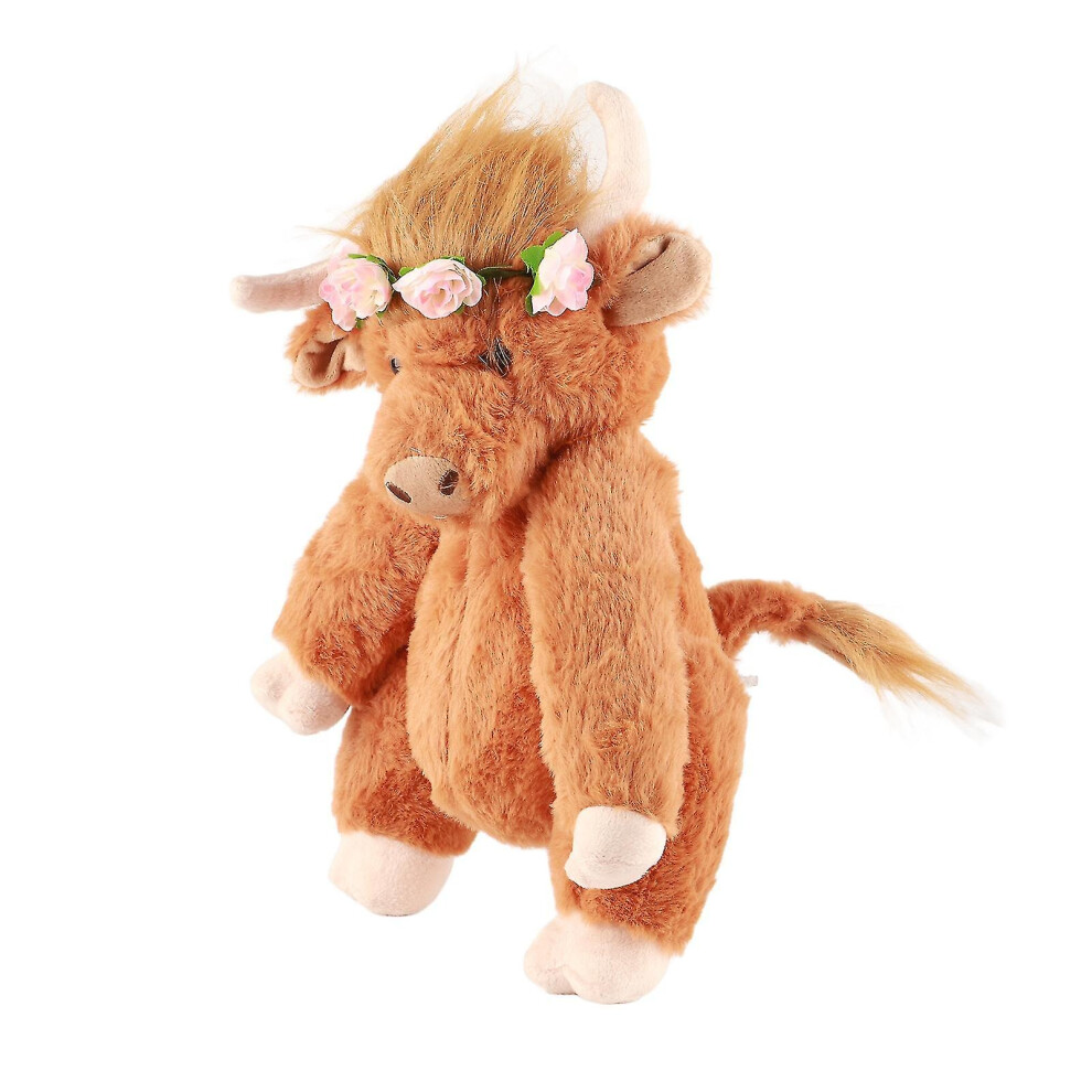 Jouets En Peluche Pour BéTail PoupéE En Peluche Vache Duveteuse Jouets Pour Animaux De Compagnie BéTail Des Highlands-image