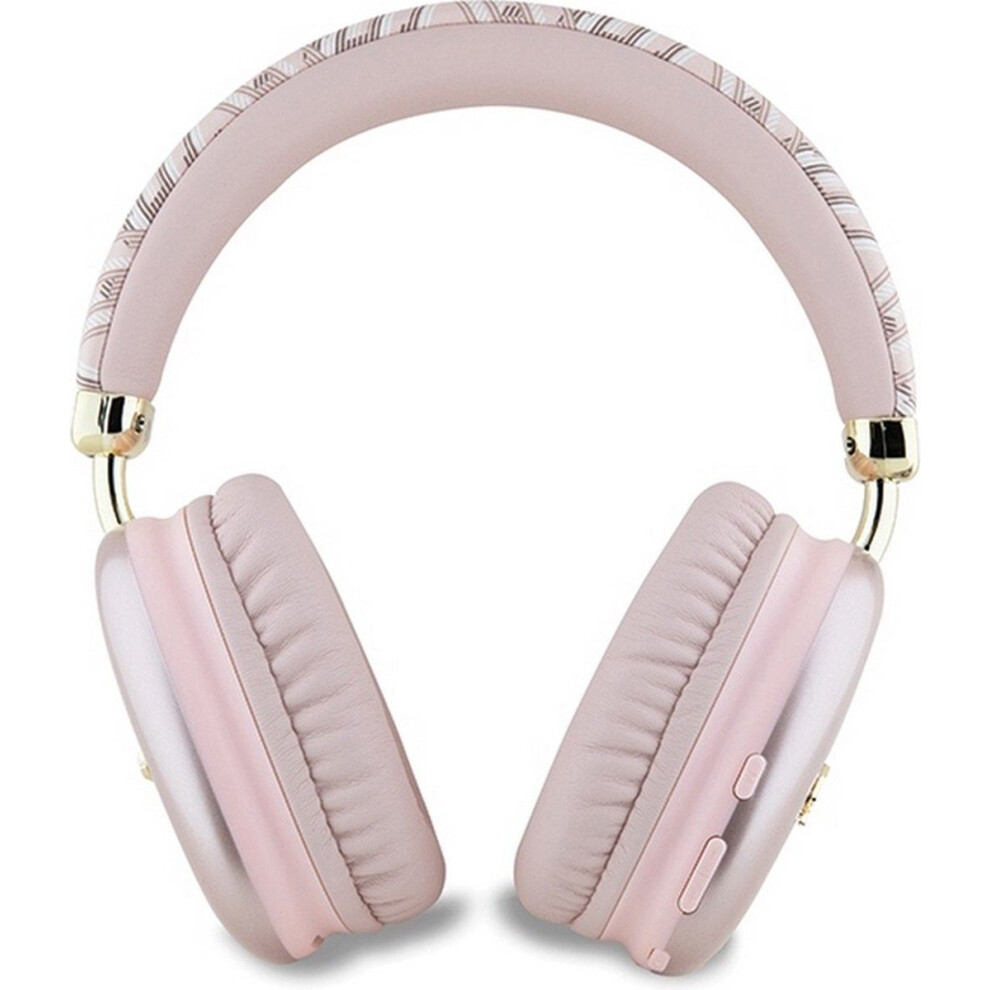 Guess GCube Metallic Script Logo On Ear Wireless Headphone Pink - GUBHK1GCTCSP