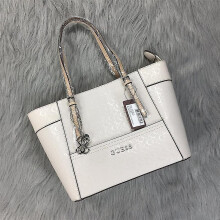 (M, White) Guess Bags Women Pu Shoulder Crossbody Bag With Shoulder Strap For Daily Casual