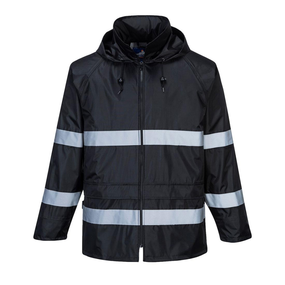 (6XL, Black) Portwest Mens Classic Iona Raincoat