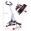 Homcom HOMCOM Foldable Stepper Adjustable Step Machine w/ Handlebar LCD Display, Red 7