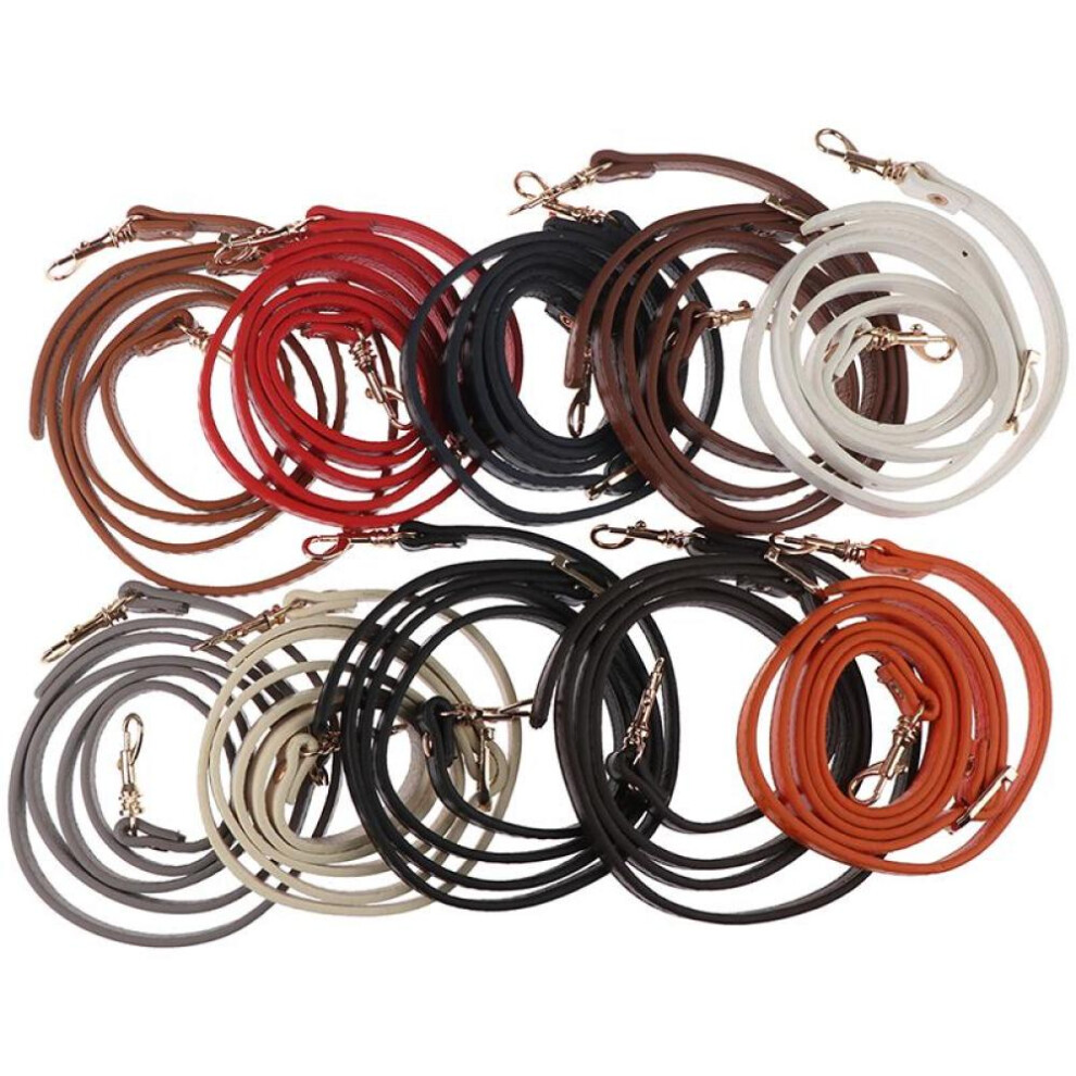 (dark brown) 120cm Leather Shoulder Bag Handle Purse Strap Handbags Belt Strap Bag Accessory
