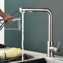 (White) Kitchen Tap Black Extendible Kitchen Tap With Spray, Single Lever Sink Mixer Tap 360 Swivelling Kitchen Stainless Steel