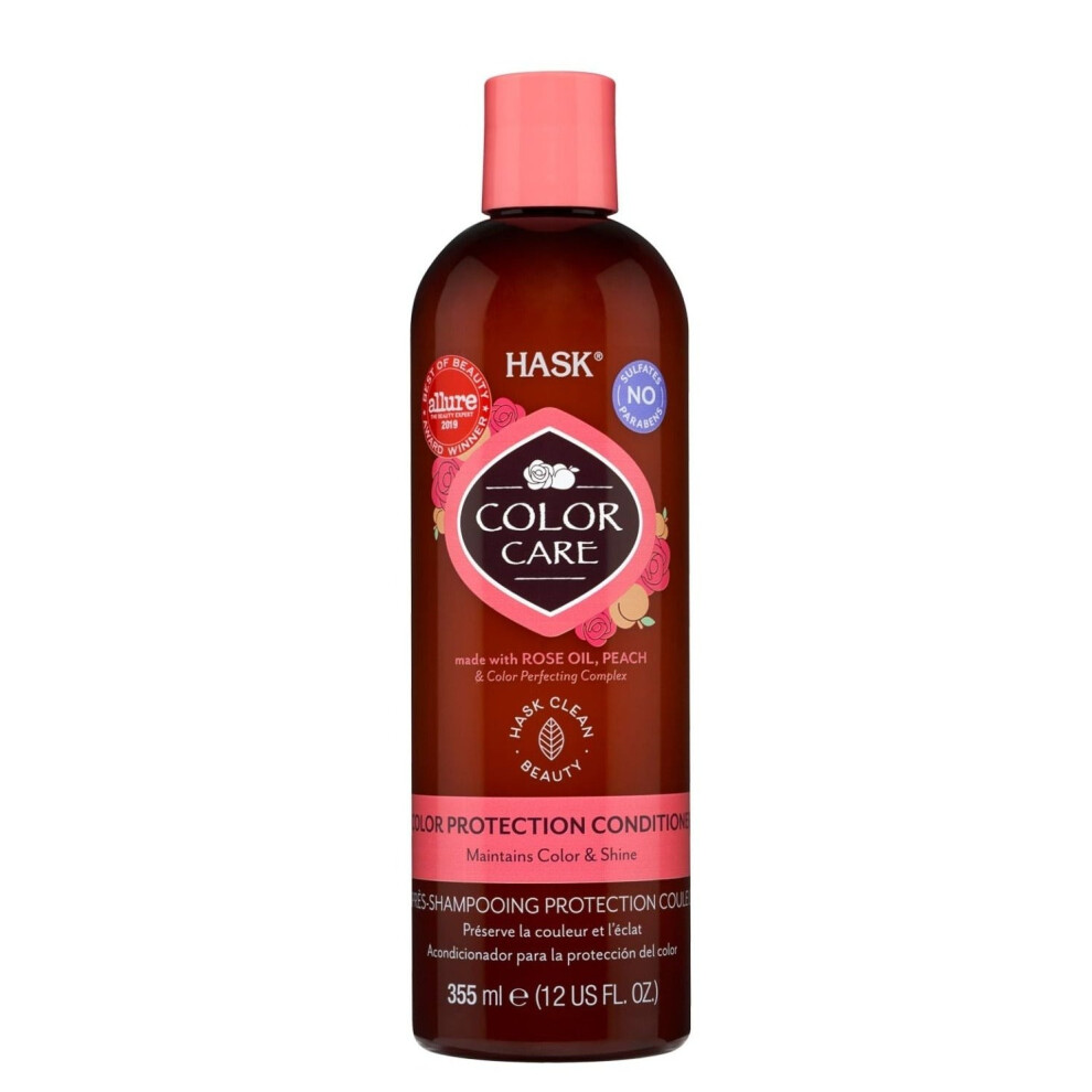 Hask Color Care Conditioner 355ml |For Colored & Treated Hair |Color Protection |Moisturizing |Protects Hair from Fading |Sulfate-Free