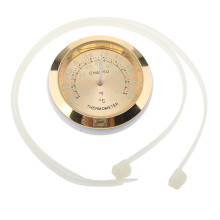 (Gold) Universal Waterproof Motorcycle Motorbike Handlebar Temperature Thermometer Meter