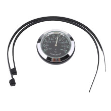 (Black) Universal Waterproof Motorcycle Motorbike Handlebar Temperature Thermometer Meter