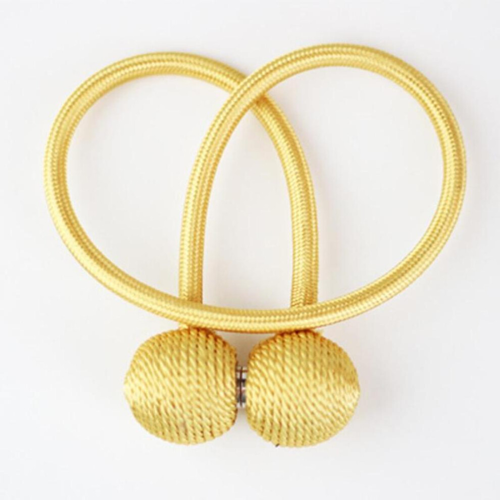 (gold) Modern Simple Tieback Magnet Curtain Buckle Curtain Clips Magnetic Curtain Holder Home Decor Valance Tieback