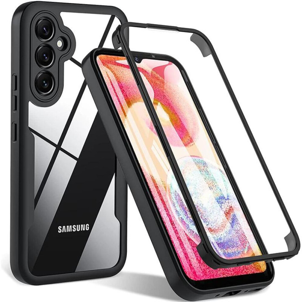 (black, Samsung S23) Built-in Screen Protector Case 360 Full Body Protective Cover For Samsung Galaxy Anti-Scratch Shockproof Bumper Phone Case