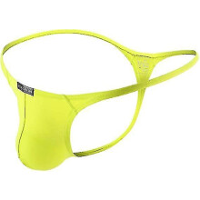 (2XL, Yellow) Men's Sexy Thong, Mens T-back Thongs Sexy Low Rise Briefs, Men Underwear G-string Bikini Gay Underwear