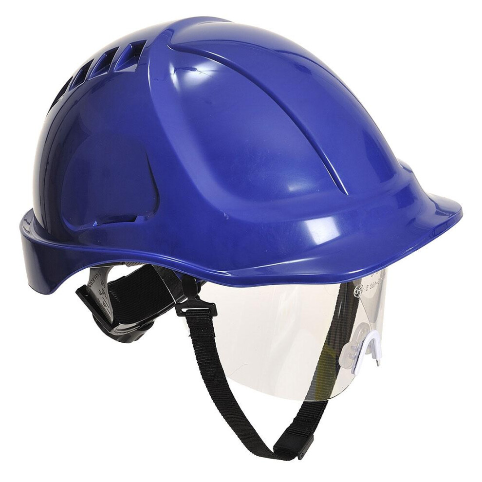 (One Size, Royal Blue) Portwest Unisex Adult Endurance Plus Safety Helmet Set