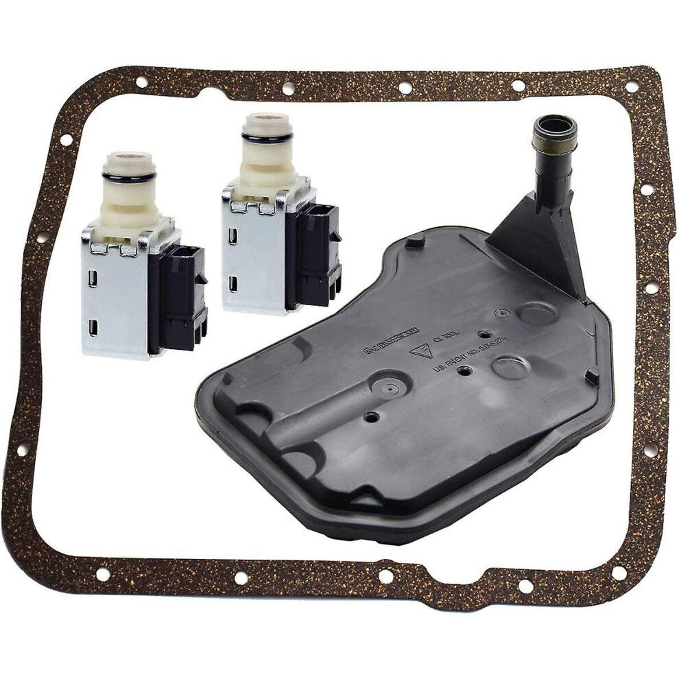 4L60e Shift Solenoid And 4L60e Transmission Filter Gasket Kit Compatible With Cadillac Buick Blazer Astro Replace 24230298 24208576 7364070872589