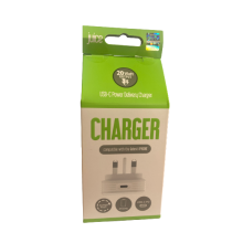 JUICE 20W Fast Charging PD UK Plug Adaptor For iPhone 15 Pro Plus Max - White