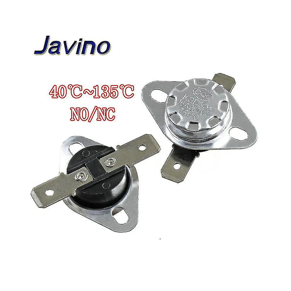 (130 Degree Celsius, Normally Closed) Ksd301 10A 250V 40~135 Degree Ceramic Normally Open/Normally Closed Temperature Switch Thermostat 7364070941407