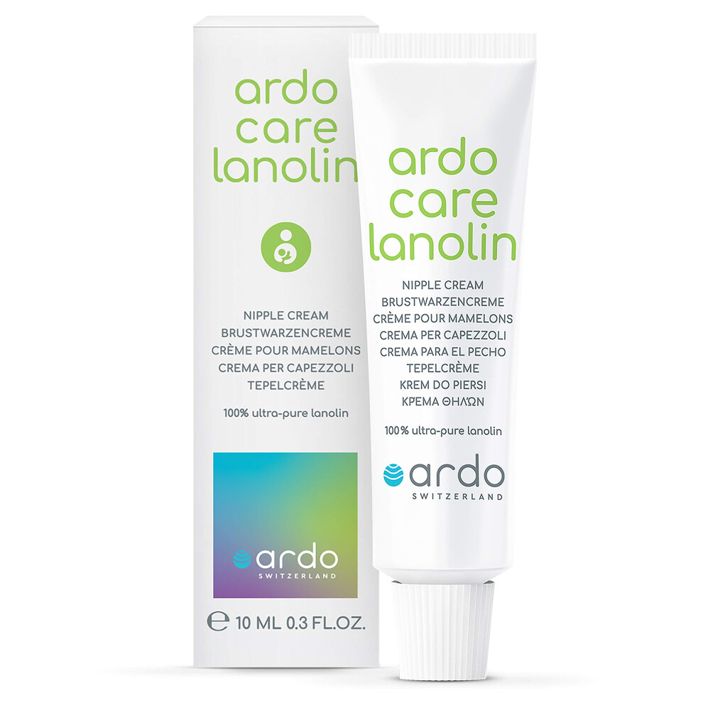 Ardo Cream Care Lanolin Nipple 10Ml. Medical Grade Breastfeeding Nipple Balm For Sore, Cracked Nipples. Made With 100% Ultra-Pure Lanolin. Rapid Relief 10Ml