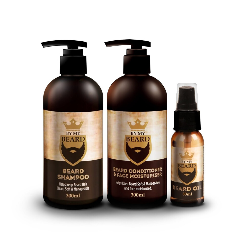 Beard Shampoo/Conditioner and Face Moisturiser Oil Complete Triple Pack