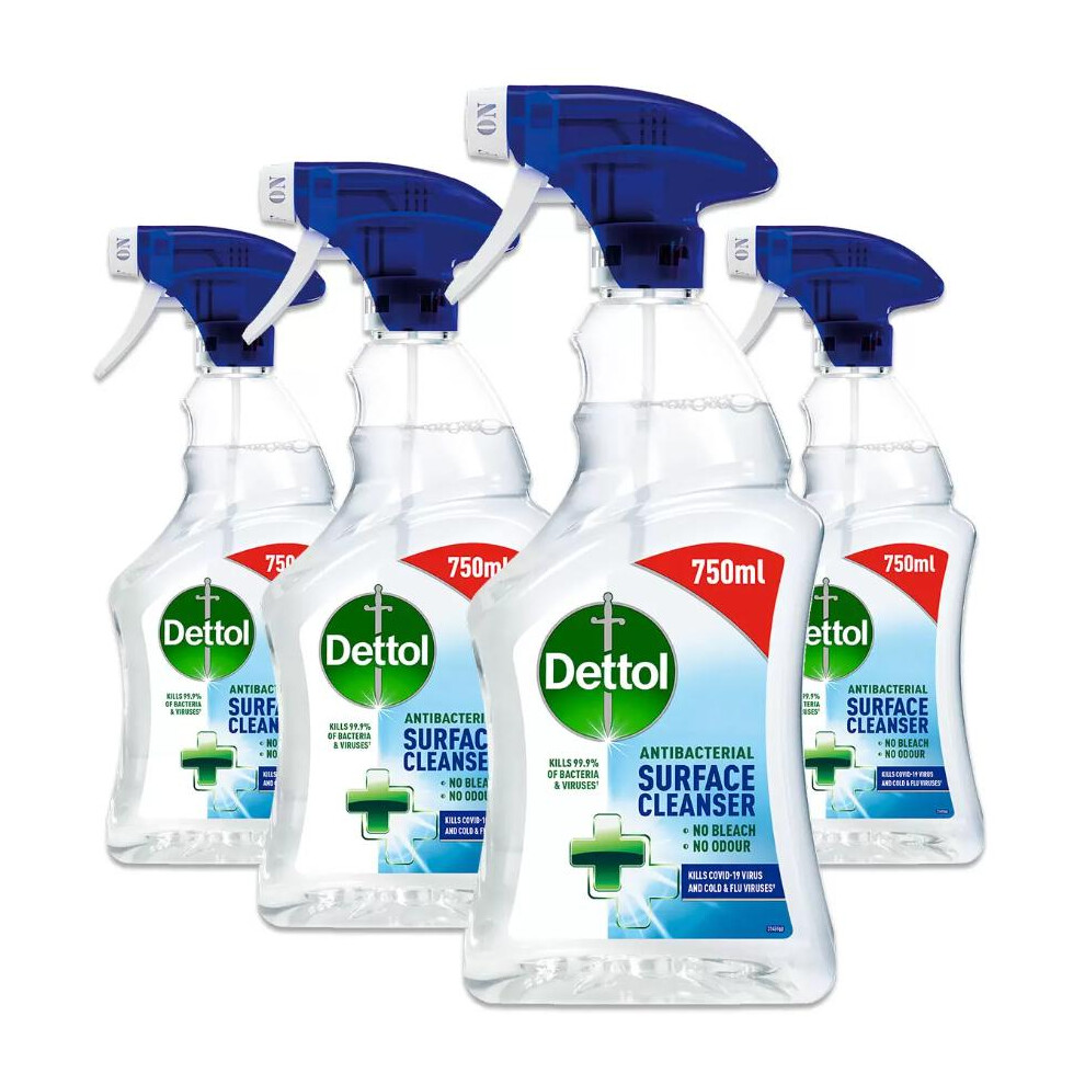 Dettol Antibacterial Surface Cleanser, 4 x 750ml