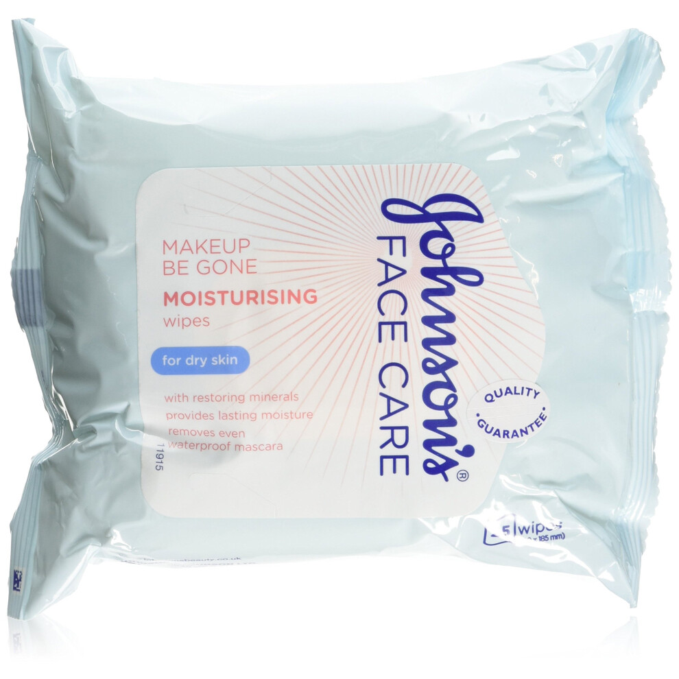 Face Care Make Up Be Gone Moisturising Wipes For Dry Skin - Pack Of 2