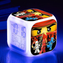 Coscelia Ninjago Kids Cartoon Alarm Clock Led Digital Alarm Clock-style 3