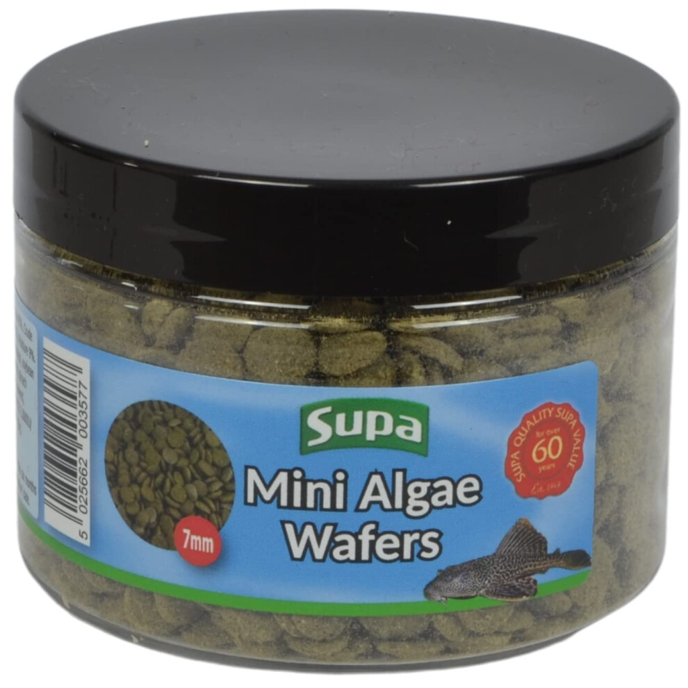 7mm Mini Algae Wafers 85grams, Ideal For Bottom Feeding Fish, Made From Premium Quality Ingredients Which Offer A Nutritionally Balanced Diet,,Green