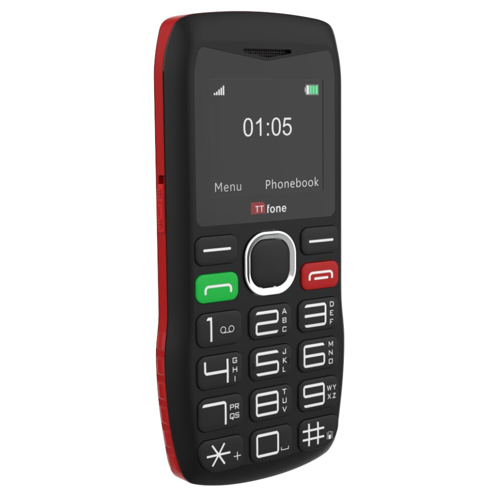 TT880 Easy-to-Use Mobile Phone for Seniors and Elderly - Large Button Phone with Emergency Assistance Button - Simple and Reliable Mobile Phone (with