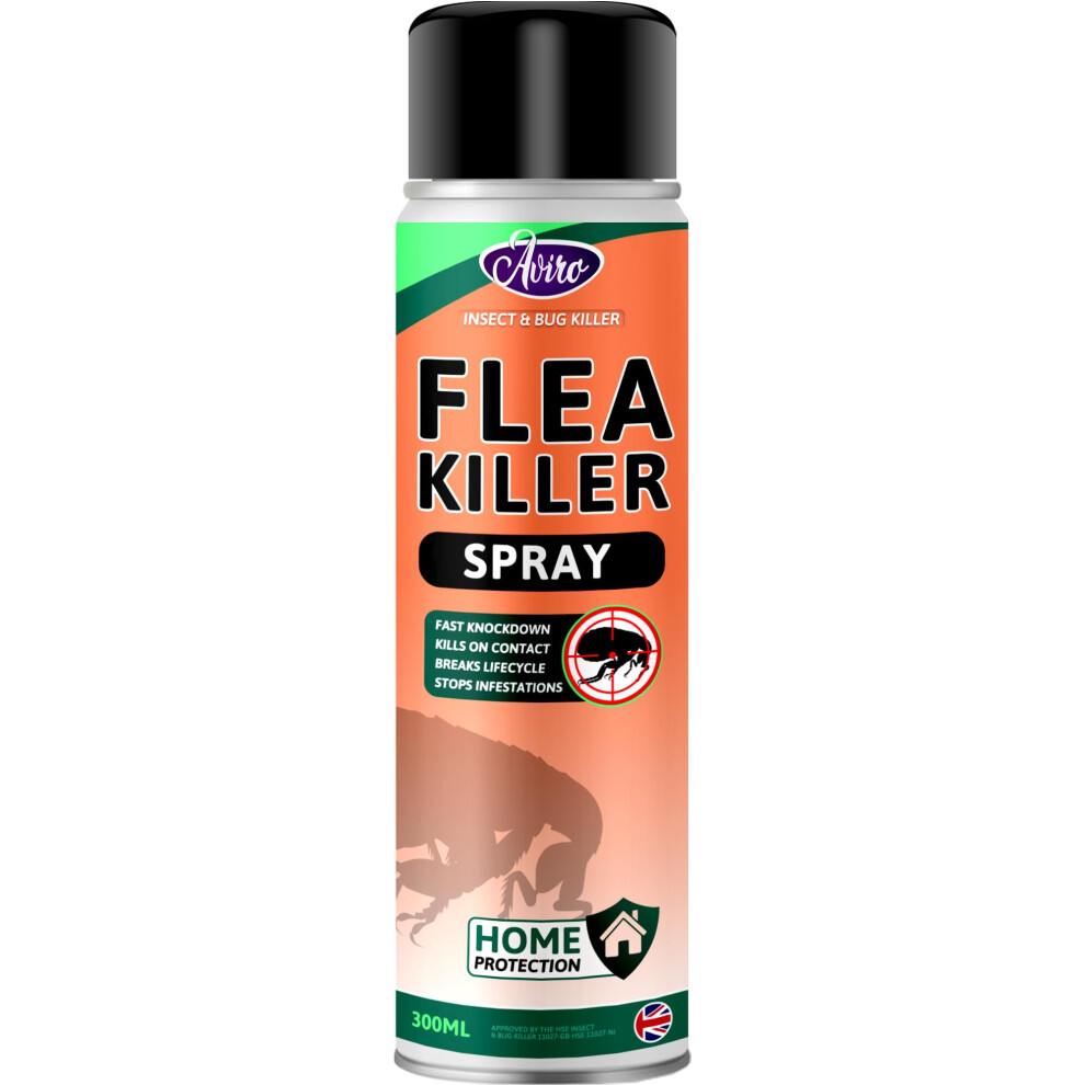 Flea Spray For The Home - Fast Acting Flea Killer Spray Home Flea Treatment For House. Professional And Safe To Use Household Flea Spray For Immediate
